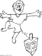 hanukkah dreidel coloring page