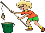 child fishing in the summer