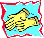 rubber cleaning gloves